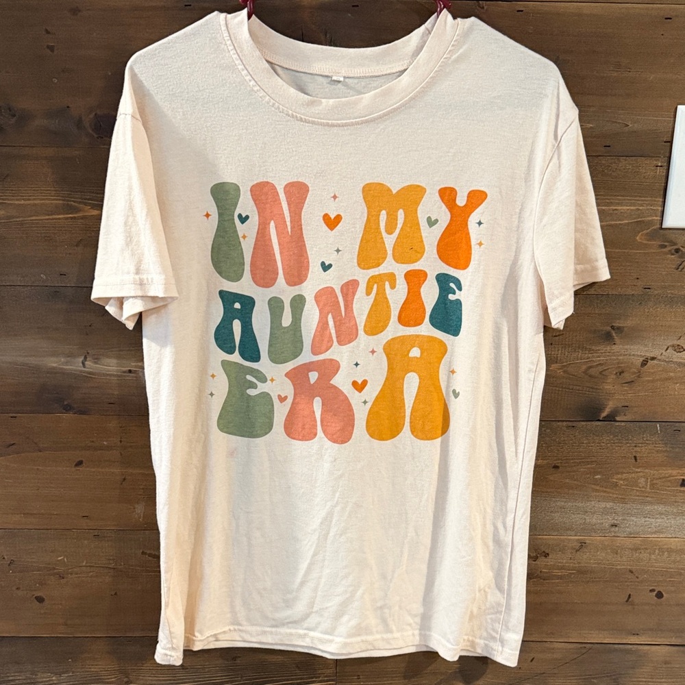 Graphic Kids Tee - 'In My Auntie's Era' Pink